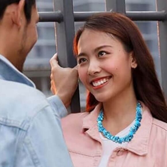 Blue Shell and Multi Gemstone Necklace - Picture 3 of 11